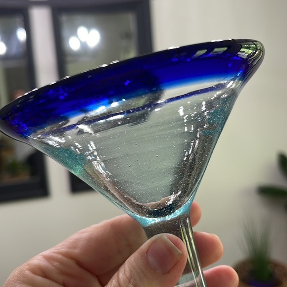 🇲🇽Mexican Blown Glass Margarita Glasses- set of 2🇲🇽 - Picture 8 of 10